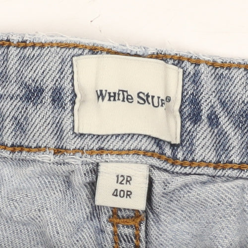 White Stuff Women's Blue Denim Cut-Off Shorts Size 12