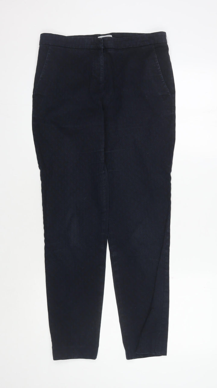 Jigsaw Women's Black Trousers - UK 10, Cotton Blend