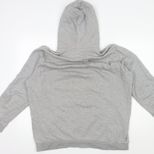 Adidas Men's Grey Pullover Hoodie, Size L, Graphic Logo
