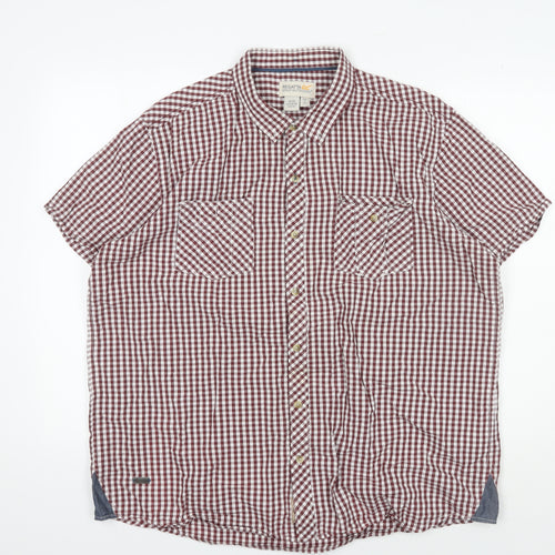 Regatta Mens Red Check Button-Up Shirt 2XL Casual