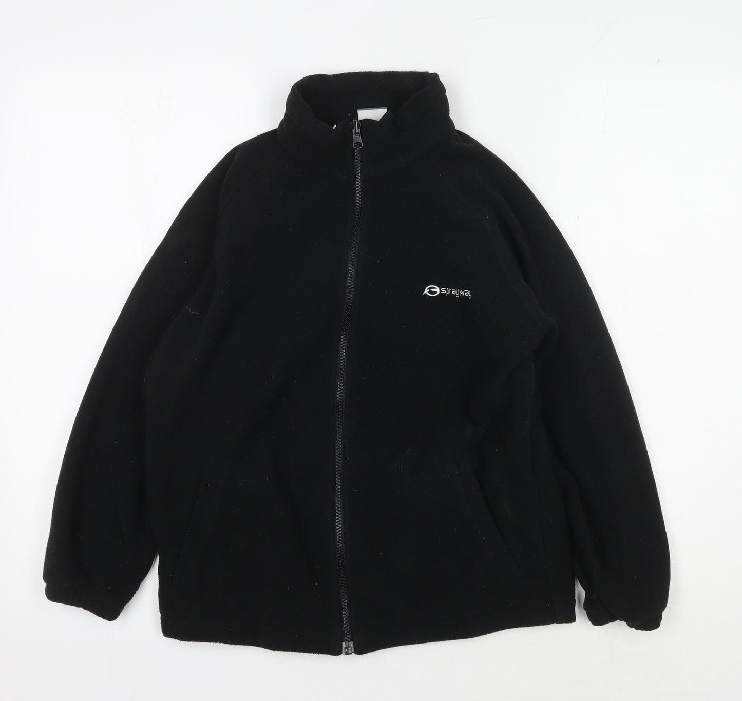 Sprayway Girls Black Fleece Jacket, Size 10 Years, Full Zip