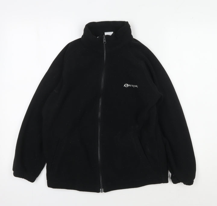 Sprayway Girls Black Fleece Jacket, Size 10 Years, Full Zip