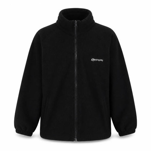 Sprayway Girls Black Fleece Jacket, Size 10 Years, Full Zip
