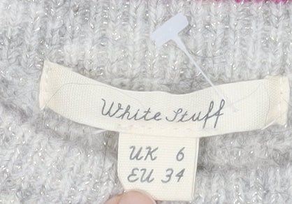 White Stuff Women's Grey Pullover Jumper Size 6