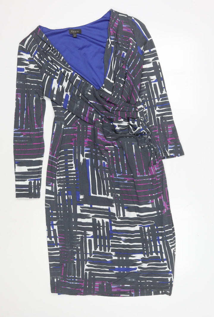 Alexon Women's Multicoloured Sheath Dress Size 14