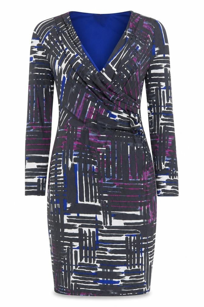 Front view of Alexon Women's Multicoloured Sheath Dress, size 14