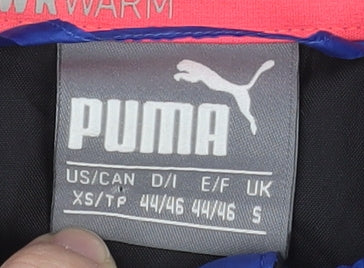 Puma Men's Blue and Black Windbreaker S - Activewear Essential