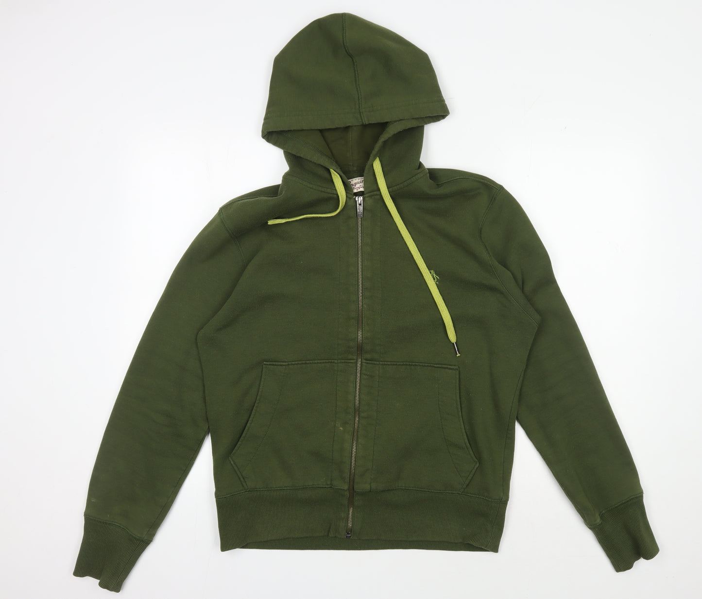 Penguin Men's Green Full Zip Hoodie Size M