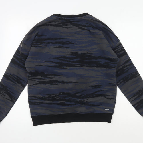 Adidas Men's Blue Camouflage Pullover Sweatshirt, Size S
