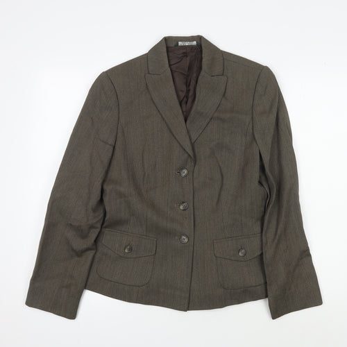 Laura Ashley Women's Brown Wool Suit Jacket