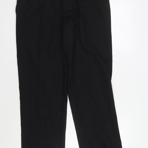 Dehavilland Men's Black Regular Fit Trousers, Size 34
