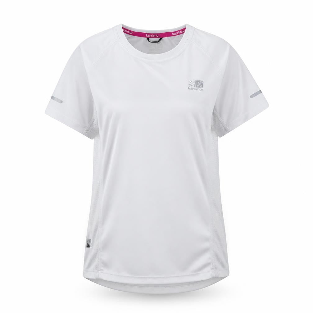 Front view of Karrimor Women's White T-Shirt, size 8, Athletic Fit