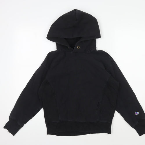 Champion Unisex Black Pullover Hoodie XS