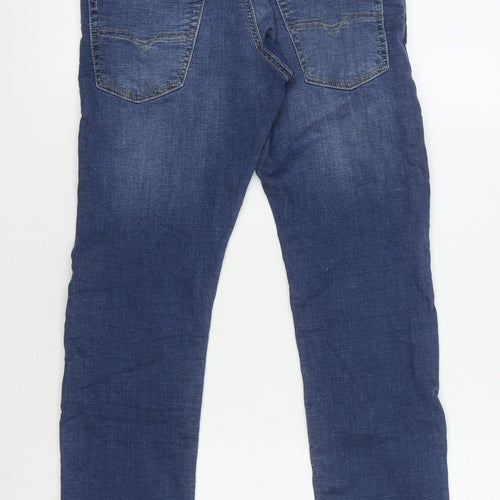 Diesel Boys Blue Slim Jeans, Size 12, Ripped Denim
