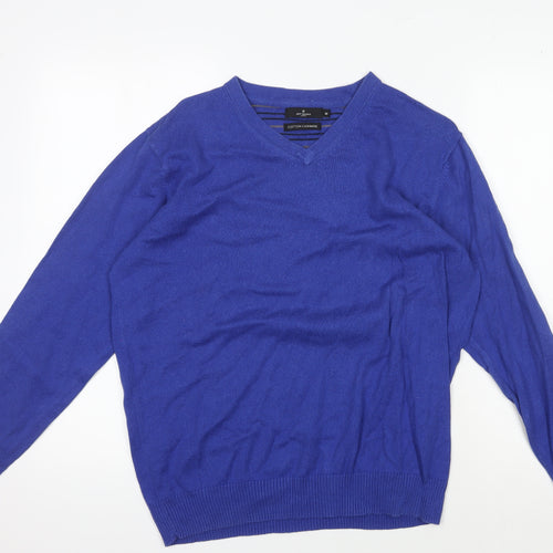 Jeff Banks Men's Blue V-Neck Pullover Jumper M