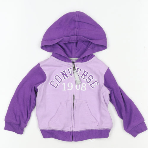 Converse Unisex Baby Purple Jacket 3-6 Months Hooded