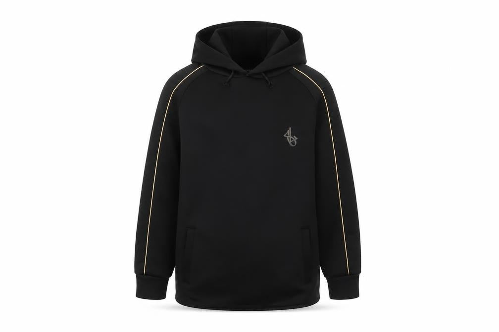 Front view of Sonneti boys’ black pullover hoodie 10-12 years