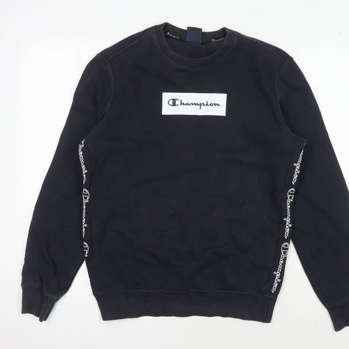 Champion Men's Black Pullover Sweatshirt, S, Lightweight