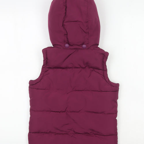 Joules Girls Purple Puffer Coat with Hood, Size 8 Years