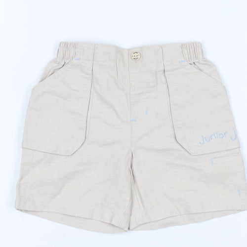 Jasper Conran Beige Linen-Cotton Baby Shorts, 9-12 Months