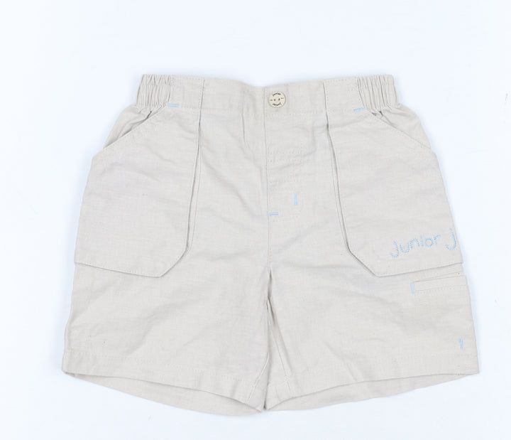Jasper Conran Beige Linen-Cotton Baby Shorts, 9-12 Months