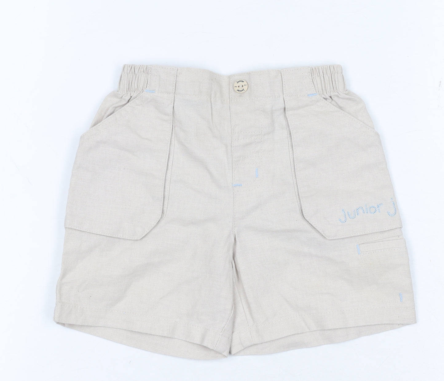 Jasper Conran Beige Linen-Cotton Baby Shorts, 9-12 Months
