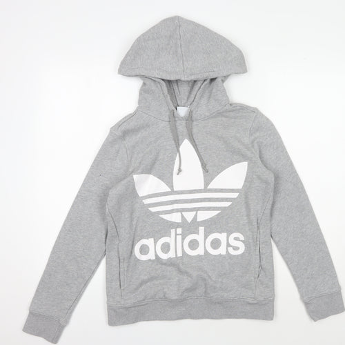 Adidas Women's Grey Pullover Hoodie Size 6