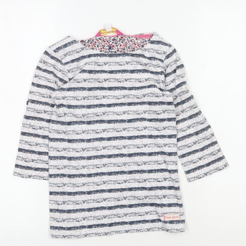 Adventurers by Peter Storm Girls Blue Striped T-Shirt, 7-8 Years