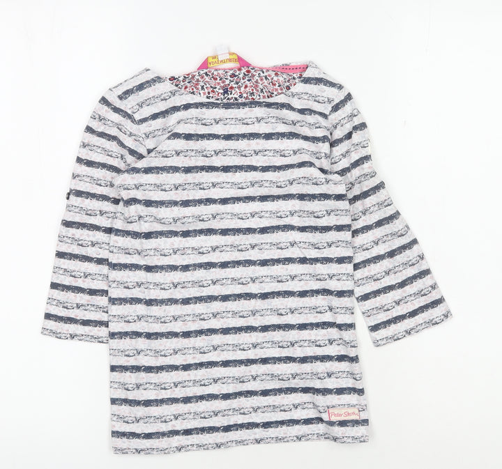 Adventurers by Peter Storm Girls Blue Striped T-Shirt, 7-8 Years