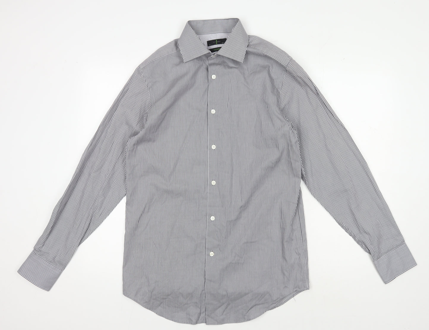 Jasper Conran Men's Grey Striped Classic Shirt 15