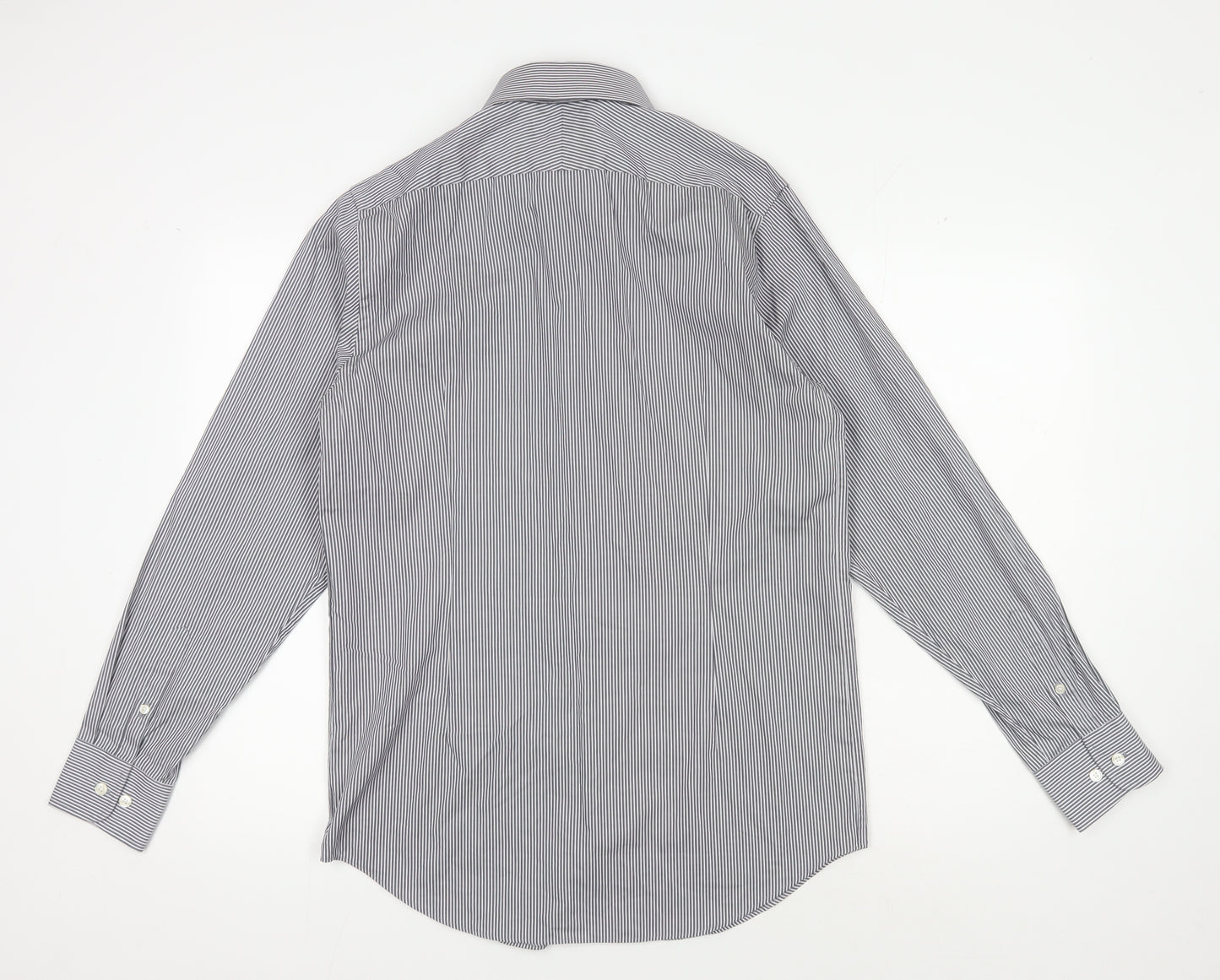 Jasper Conran Men's Grey Striped Classic Shirt 15