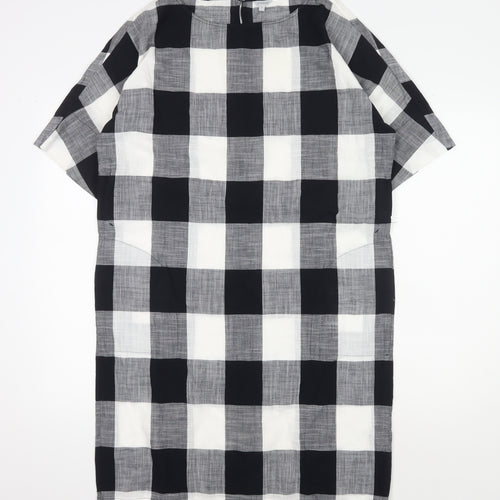 Jigsaw Women's Black Check Shift Dress S