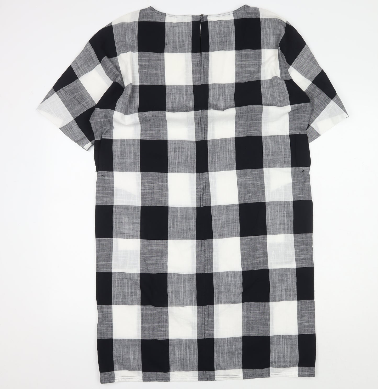 Jigsaw Women's Black Check Shift Dress S