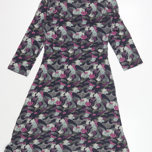 White Stuff Women's Floral Midi A-Line V-Neck Dress