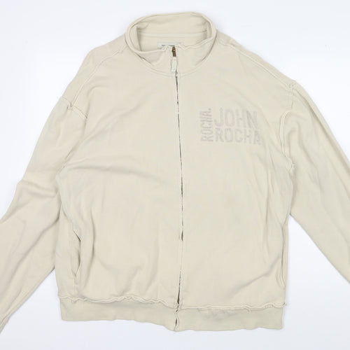 Rocha John Rocha Men's Beige Bomber Jacket L