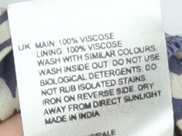 White Stuff Women's Blue Floral A-Line Dress Size 10