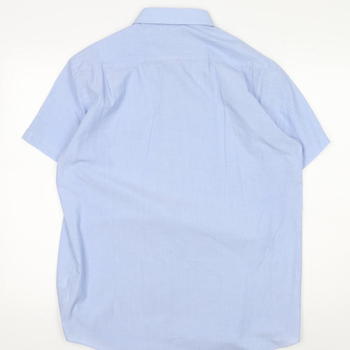 Thomas Nash Men's Blue Regular Fit Button-Up Shirt