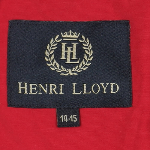 Henri Lloyd Boys Red Basic Jacket 14-15 Years Casual