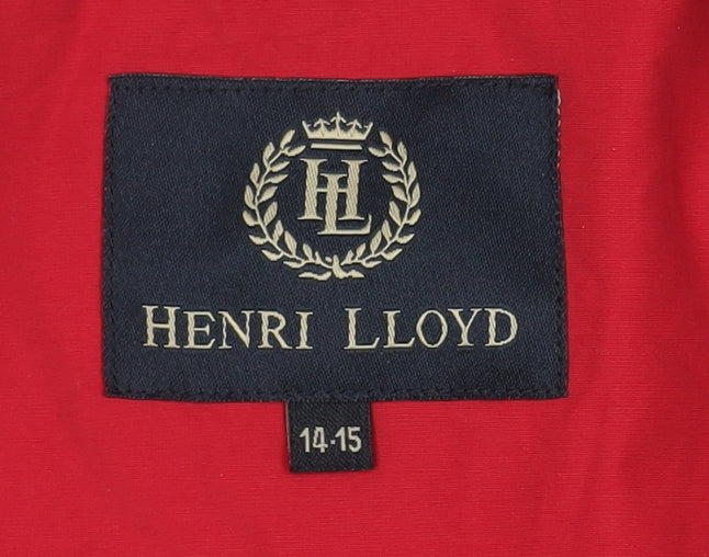 Henri Lloyd Boys Red Basic Jacket 14-15 Years Casual