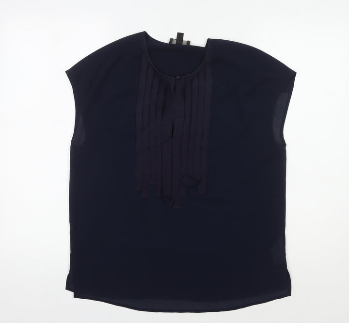J.Crew Women's Blue Sleeveless Blouse Size 2