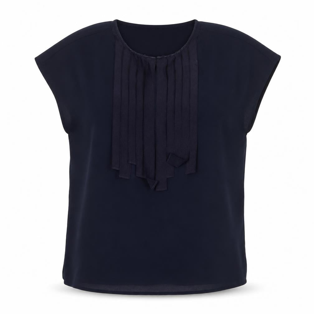 Front view of J.Crew Women's Blue Sleeveless Blouse, size 2