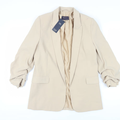 Marks and Spencer Women's Beige Blazer Size 8 Regular
