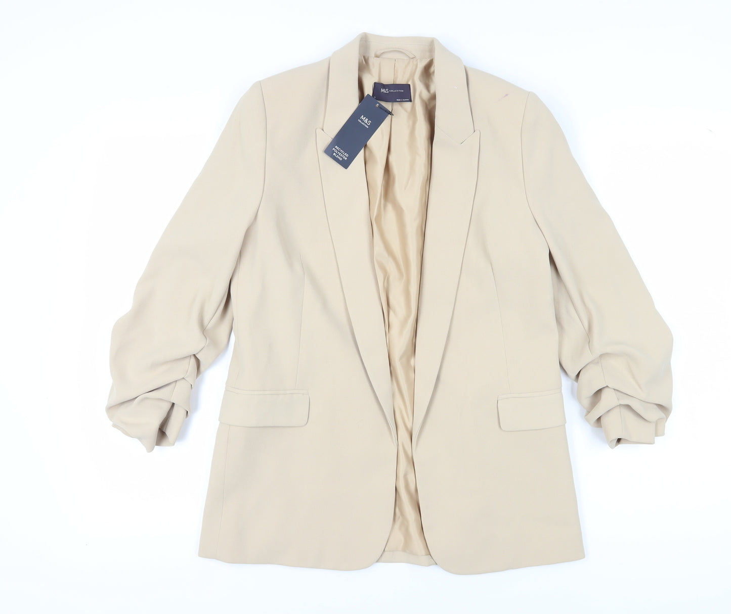 Marks and Spencer Women's Beige Blazer Size 8 Regular