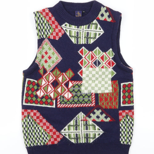 Beyond Retro XS Unisex Geometric Knit Vest