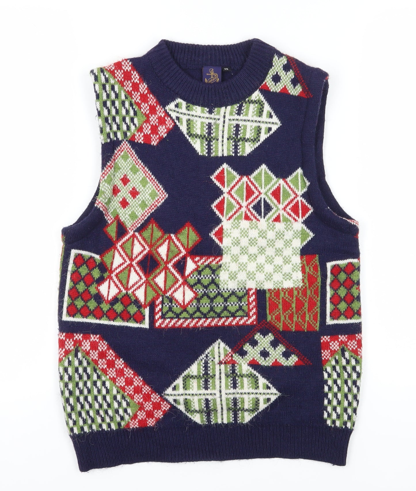Beyond Retro XS Unisex Geometric Knit Vest