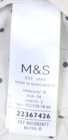 Marks and Spencer Women's Beige Chino Shorts Size 6