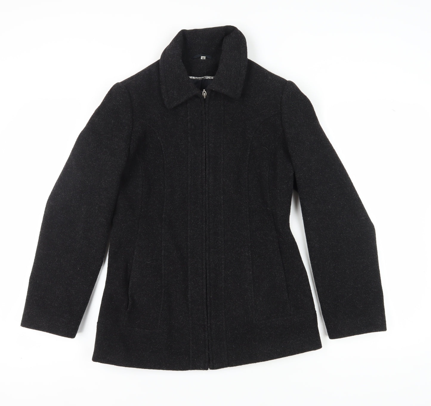 Klass Collection Women's Black Wool Coat Size 10
