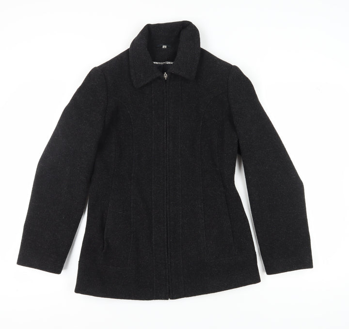 Klass Collection Women's Black Wool Coat Size 10