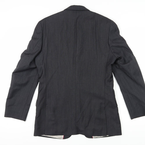 Alexandre Men's Grey Wool Suit Jacket 38R Regular Formal