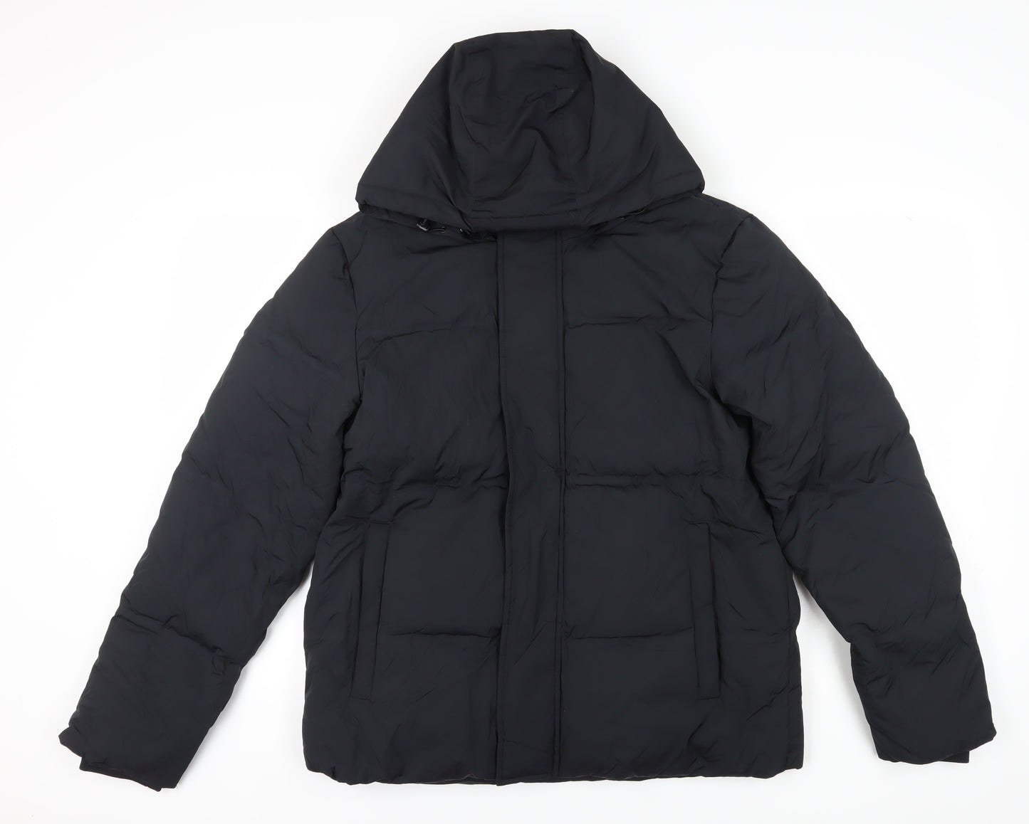 M&S Men's Black Puffer Jacket M - Winter Casual